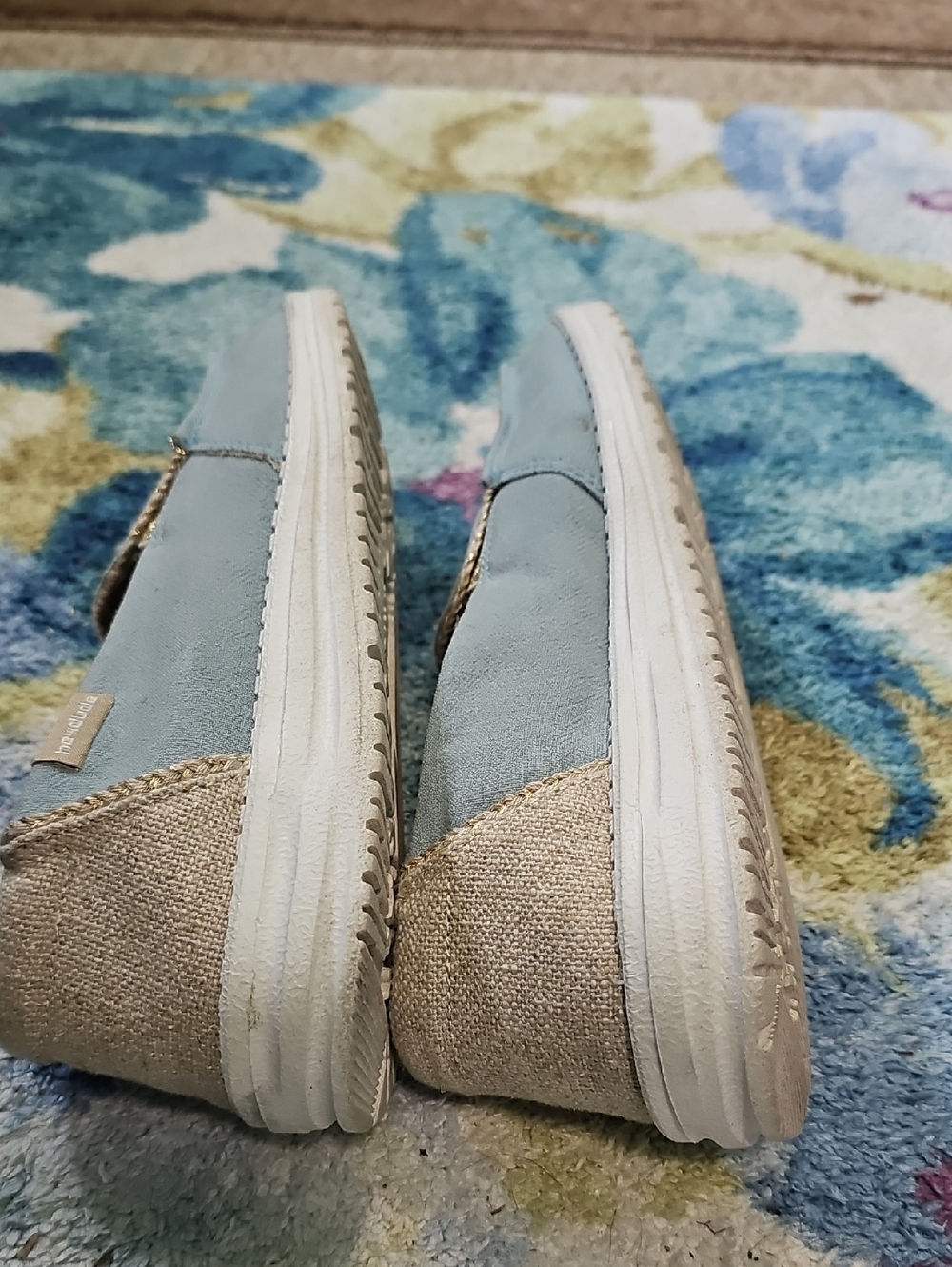 WOMEN'S Het Dude Coco Nut Light Blue Slip-On Sneaker Size 8 - Picture 3 of 6